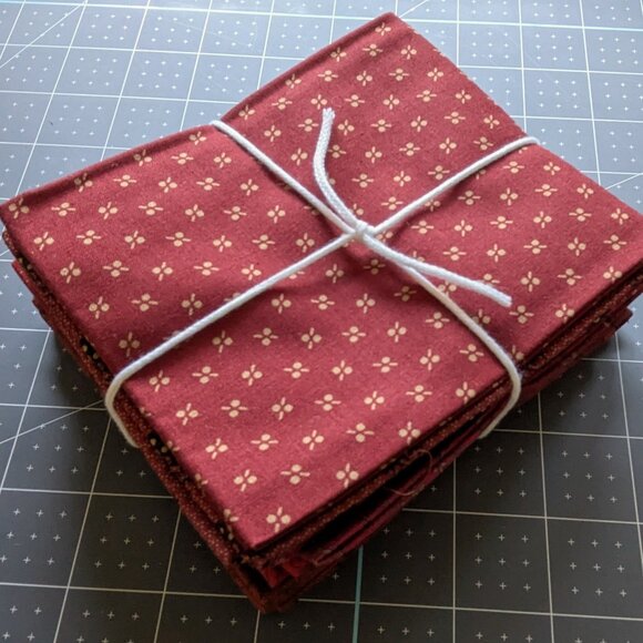 8 Fat Quarters from Marcus Fabrics - Shades of Dark Reds - Picture 1 of 5